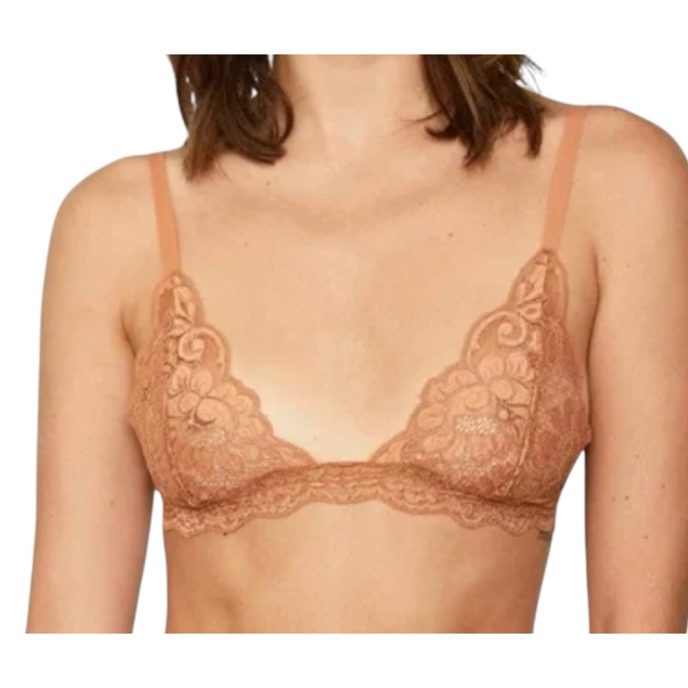 WE ARE HAH X FREE PEOPLE Brown Sugar Lace BRA BRALETTE BRALITTLE CHI Triangle L